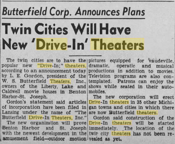 Auto Theatre - 21 Feb 1948 Article (newer photo)